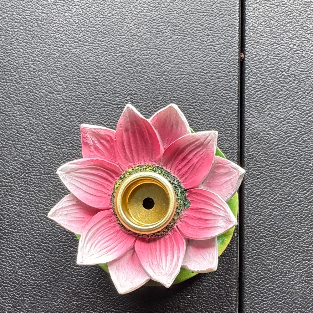 Pink Lotus Flower Candle Holder